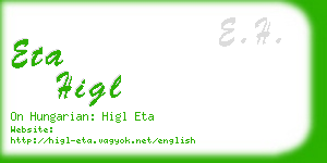 eta higl business card